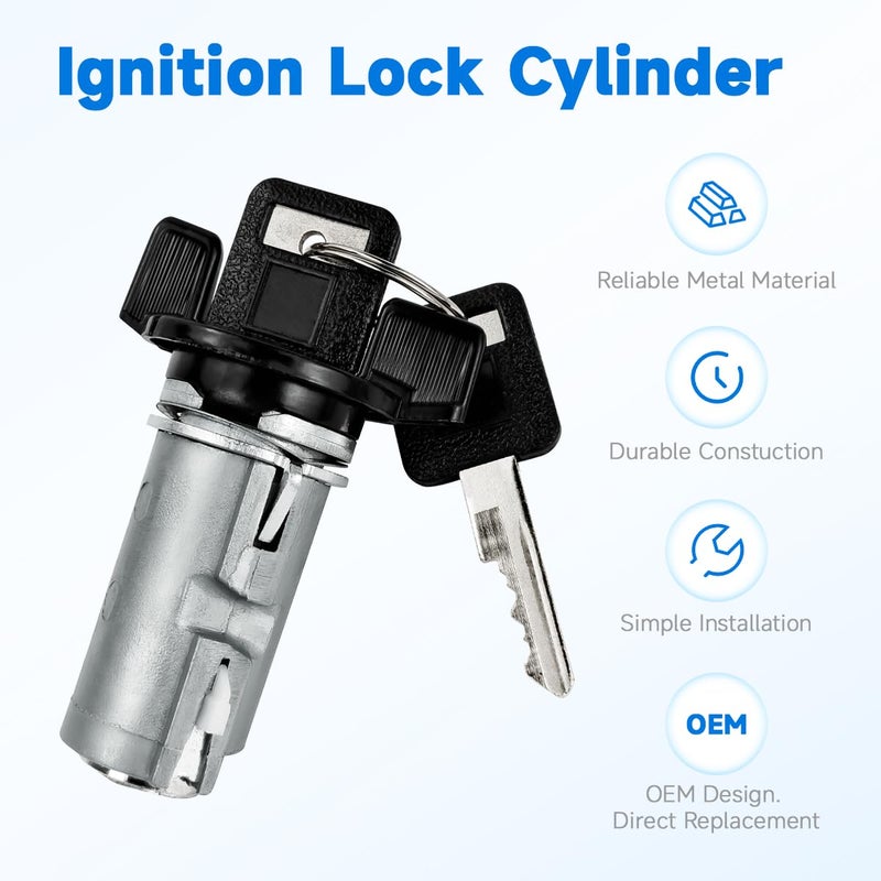 lasancamila 924-791 Ignition Switch Lock Cylinder with Keys Fit for GMC 1500 / Sonoma 1991-1994 / Yukon 1994, Chevy 2500 / S10 1982-1994, Buick, Cadillac, Oldsmobile, Pontiac, Replaces 4H1018, US-117LT - Image 5